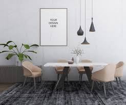 Vertical Or Horizontal Frame Mockup Dining Room Mockup Frame Etsy In 2020 Frames On Wall Interior Room Interior