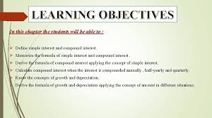 Compound Interest Classviii Learning Objectives In This Chapter
