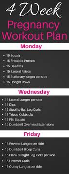 4 Week Pregnancy Workout Plan Michelle Marie Fit