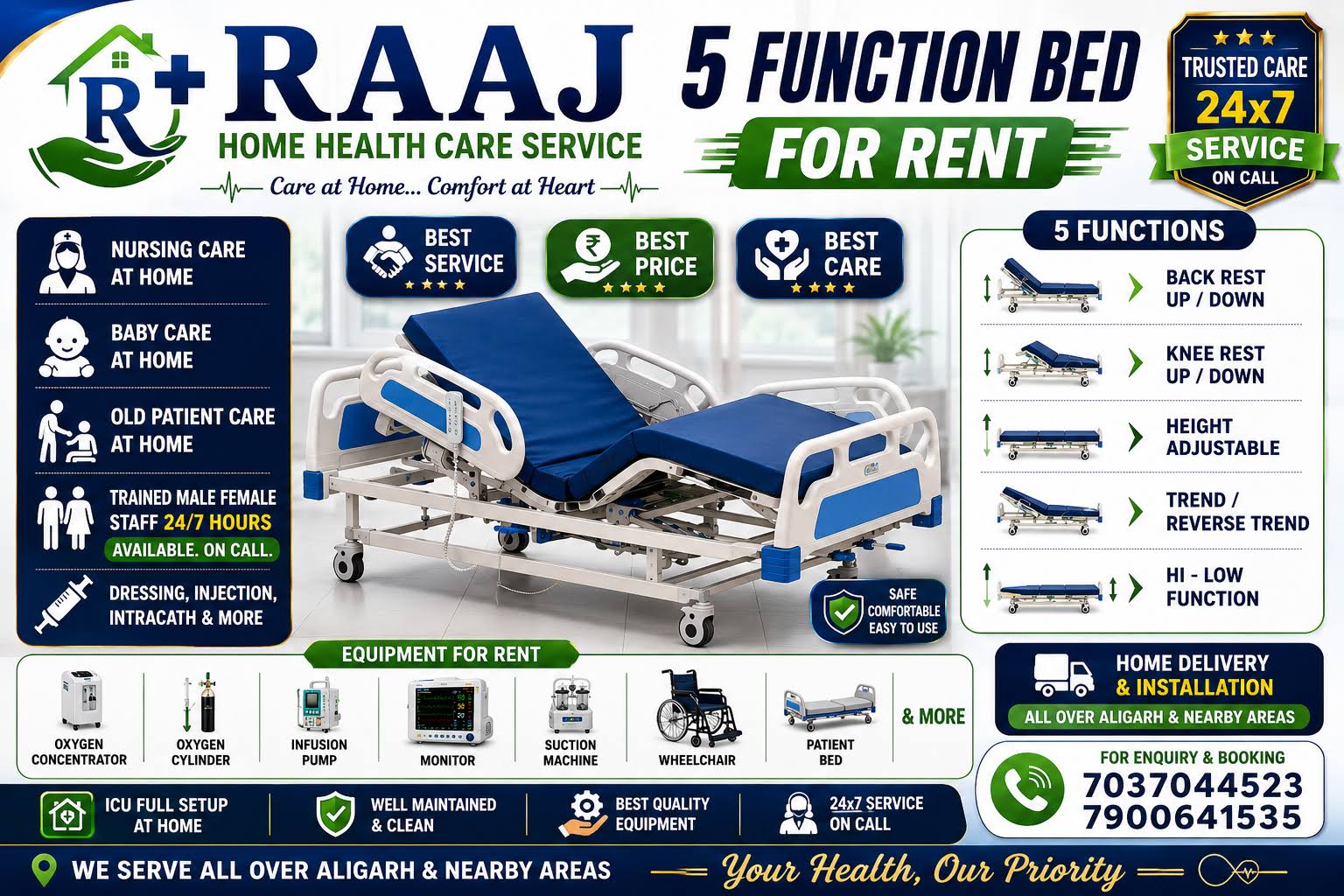 Five function electronic bed product image