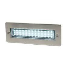 Dakota Led Brick Light Brushed Stainless Steel 2 7w Led Brushed Stainless Steel Led Garden Lights
