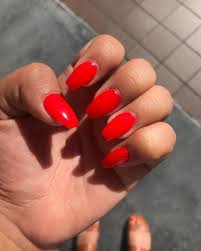 Summer Nails Red In 2020 Red Acrylic Nails Red Nails Red Summer Nails
