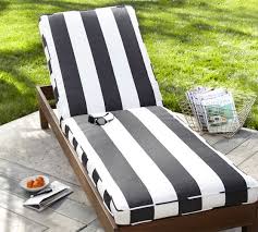 You could easily drop a couple hundred bucks on a chaise like this, but you can just as easily build it yourself for around $25. Chaise Cushion Striped Sunbrella Outdoor Chaise Cushions Chaise Cushions Lounge Cushions