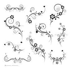 Digital Flourishes Png Clipart Also Supplied As Vector Files Etsy Art Clipart Flower Drawing Scrapbook Flowers