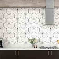 Peel and stick backsplash smart tiles hexagon wall tile kitchen bathroom 12x12''. Backsplash Tile On Sale Now Wayfair