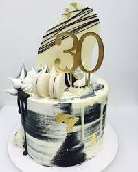 Black And White Watercolor Cake Back To Some Cake Shares Special 30th Watercolour Bitesbyd 30th Birthday Cakes For Men 30 Birthday Cake Birthday Cake Decorating