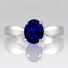 Tanzanite Solitaire Engagement Ring A Custom Made Engagement Ring Featuring This Exc Colored Gemstone Engagement Ring Gemstone Engagement Rings Fancy Sapphire