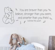 There are even quotes out there that are perfect for making things like change and life a little bit easier. Creative Cute Winnie The Pooh Wall Stickers For Kids Rooms Home Decoration Nursery Wall Decals Quotes You Are Stronger Zb126 Buy At The Price Of 8 98 In Aliexpress Com Imall Com