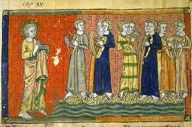 Saint Jean Voyant Les Vainqueurs De La Bete Chantant Le Cantique De Moise Miniature 1220 79 France Bib De Toulouse Illuminated Manuscript Art Fine Art