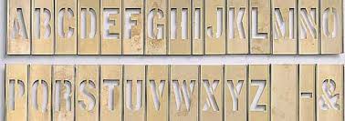 Fonts from arial to script. 2 5 Inch Letter Stencil Set Brass 33 Piece Interlocking 5s Product