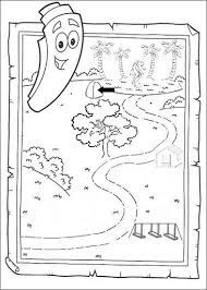 Dora with her puppy colouring pages. Dora Birthday Party Using Ms Paint The Worst Editing Software But It Worked I Created My Own Map For Kids To Use For A Scavenger Hunt A Aventureiros Datas