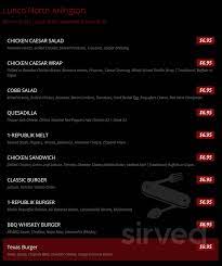 1 Republik North Arlington Menu In North Arlington New Jersey