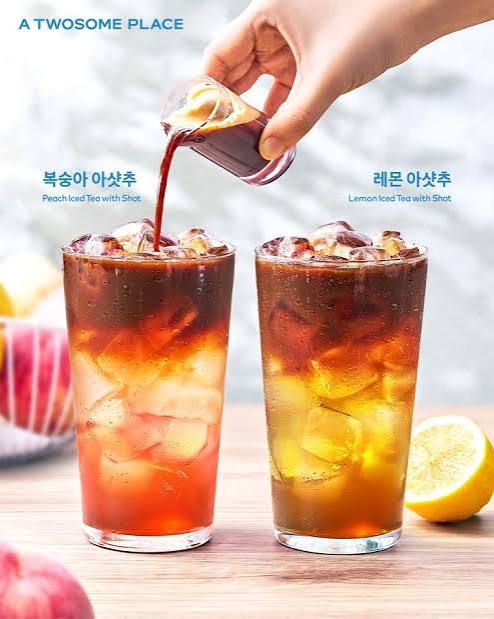 아샷추 — 아이스티에 샷 추가