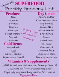 Superfood Fertility Grocery List Fertility Superfood Fertility Foods