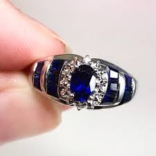 10k yellow gold 7mm pearl & created white sapphire ring sale $350.00. 10k White Gold Sapphire Ring Vintage Sapphire Ring Size 9 Etsy Vintage Sapphire Ring White Gold Sapphire Ring Vintage Sapphire