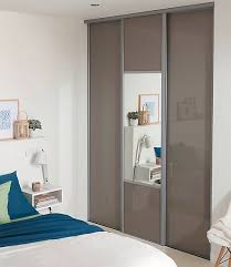 Porte De Placard Coulissante Verre Laque Taupe Form Valla 62 2 X 247 5 Cm Castorama