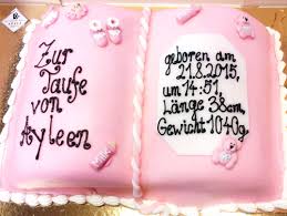 Whether it's a theme cake for a birthday or just a regular carrot cake. Cafe Conditorei Backerei Spatz Torten Kommunion Taufe Rosa Buch Torte