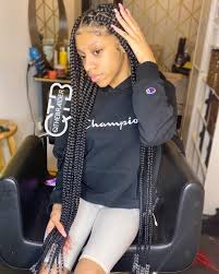 Qthebraider On Instagram Large Knotless Box Braids Beads Thigh Length Tag Someone Who Weave Hairstyles Braided Box Braids Beads Hair Braid Videos Here's a quick tutorial on. large knotless box braids