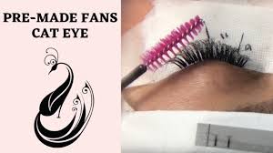 .07mm volume lashes (3d, 6d applications). Eyelash Extensions Tutorial 6d Pre Made Fans Lashes Cat Eye Look Youtube