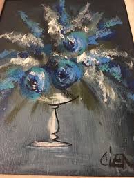 Etta Benjamin Cien Paintings Abstract "Blue Flower ", Vendor Hillside