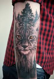 wild cat tattoo inkstylemag dizajn koshachih tatuirovok rys zhivotnye