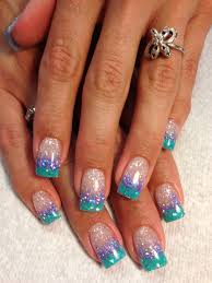 Blingy Summer Nails 3 Nail Tip Designs Mermaid Nails Ombre Nails