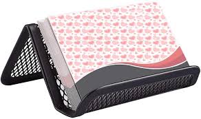 Elegant pink, navy blue and white marble look desk business card holder. Buy Black Metal Mesh Business Card Holder Desk Business Card Organizer For Desk Office Name Card Black 6 Pack Online In Turkey B07q2g1s8w