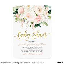 Anthurium Floral Baby Shower Invitation Baby Girl Invitation Zazzle Com Floral Baby Shower Invitations Baby Shower Invitations Baby Shower Invites For Girl
