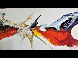Black And White Watercolor Painting Tutorial Flow Acrylic Painting Black White With Negative Space How To Make A Fluid Painting Youtube Pouring Painting Fluid Acrylic Painting Fluid Acrylics