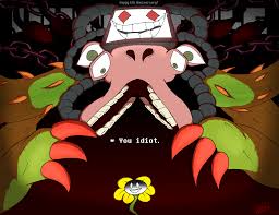 This fight would be similar to the fight in undertale with omega flowey and asriel dreemurr, the god of hyperdeath. Omega Flowey By Zazzro On Newgrounds