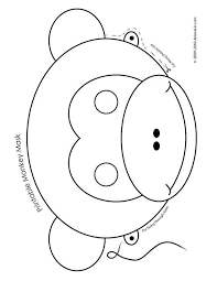 Printable Animal Masks Monkey Mask Printable Monkey Mask Color Craft Jr Printable Animal Masks Animal Mask Templates Animal Masks