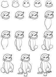 How To Draw Curious George Face Step By Step Google Search Curious George Curious George Birthday Party Drawings
