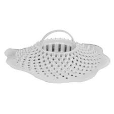 Simply pressing in the middle of the stopper, it lets the water flow freely. Danco Bathtub Drain Hair Catcher Snare And Strainer White 1 Pack 10306 Walmart Com Walmart Com