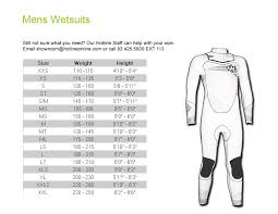 Hotline Wetsuits Size Chart Wetsuit Megastore