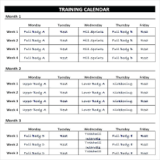 Exercise Schedule Template Jasonkellyphoto Co