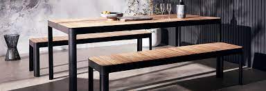 Good design is as important outside as it is inside. Outdoor Bench Seats Timber White Metal