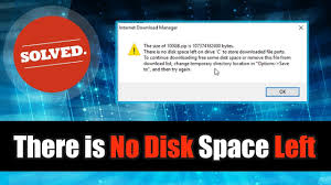Salah satu penyebab kenapa proses unduhan menggunakan aplikasi internet download manager bisa menjadi lebih cepat adalah. Fixed Idm There Is No Disk Space Left On Drive Youtube
