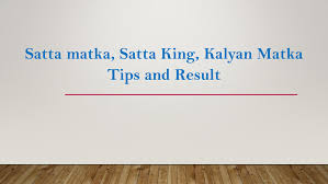 Satta Matka Satta King Kalyan Matka Tips And Result