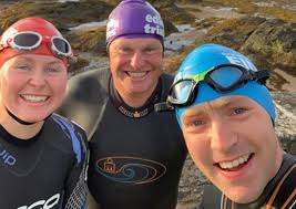 Trio swim from Elie to North Berwick for fun