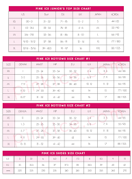 size chart pink ice