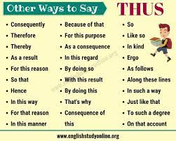 Thus Synonym Useful List Of 25 Synonyms For Thus With Example Sentences English Study Online English Vocabulary Words Good Vocabulary Words English Study