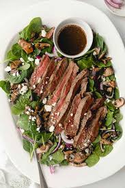 Transfer to a small bowl. Steak Salad With Mushrooms Girl Gone Gourmet