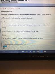 Student solutions manual to accompany statistics: Solved Lock Statistics Unlocking The Power Of Data 2e Chegg Com
