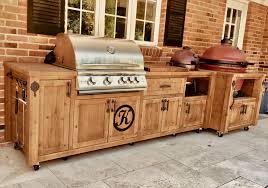 Storage table, grill cart and prep station. Outdoor Kitchen Island Table