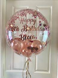 Personalised Birthday Balloon Helium Inflated Balloon Bespoke Balloon Rose Gold Balloon Balloon In A Box Balloon Delivery Confetti Balloon Birthday Balloons Birthday Balloon Decorations Personalized Birthday