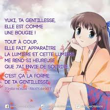 Yuki Ta Gentillesse Elle Est Comme Une Bougie Tout A Coup Elle Fait Apparaitre La Lumiere Et Cette Lumie Citation Manga Citations D Anime Citations Epiques