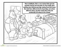 Goldilocks Worksheet Education Com Coloring Pages Goldilocks And The Three Bears Fun Printables