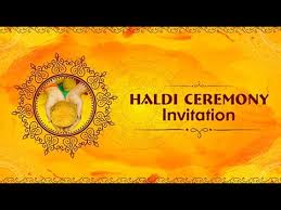 Violet and yellow simple mehendi party invitation. Haldi Animated E Cards Invitation E Cards For Haldi Function Inviter Com Youtube