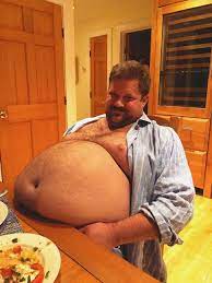 The Fat Boy Diet — Fat Dad was just fed a massive meal. Belly packed...
