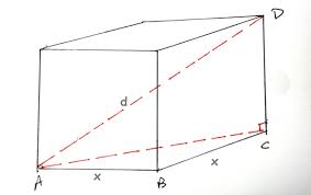 Finding the volume of a cube. Is There A Formula For The Volume Of A Cube In Terms Of Its Longest Diagonal And Is There A Way To Visualize It Quora